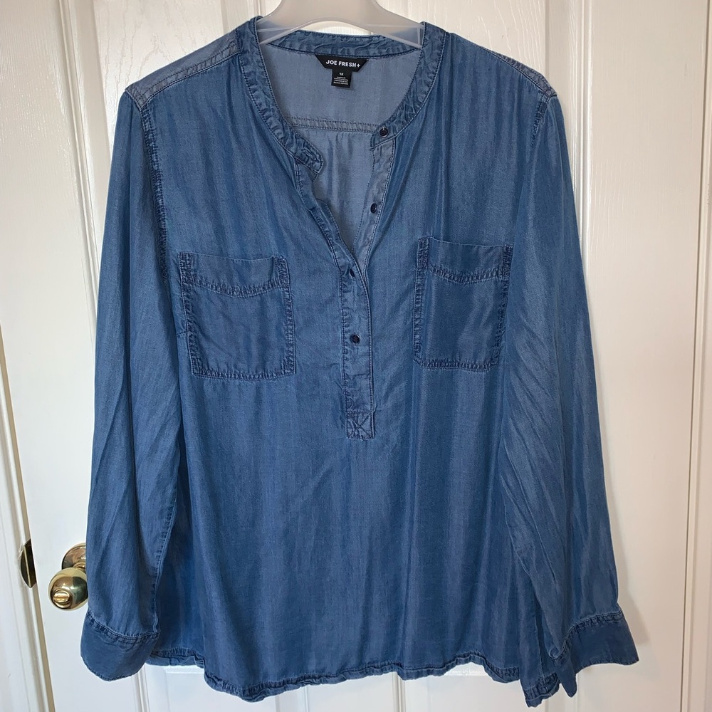 Blue Denim Long Sleeve Shirt